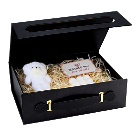 Складные картонные упаковочные коробки с ручками., форма книги