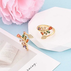 Манжеты из латуни с микро паве кубический цирконий для женщин, лист