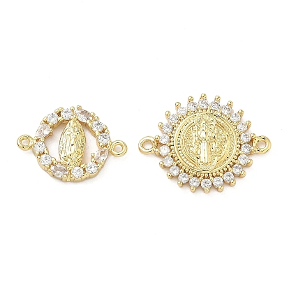 Латунные подвески-подвески с гладкими круглыми звеньями из кубического циркония