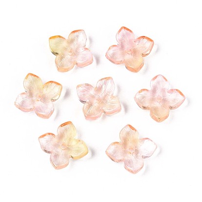 Расписные прозрачные стеклянные шапочки для запекания, два тона, цветок