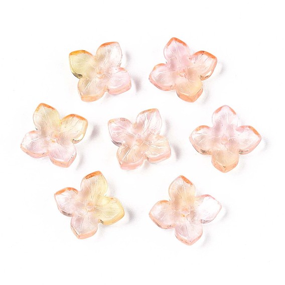 Расписные прозрачные стеклянные шапочки для запекания, два тона, цветок