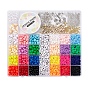 DIY Heishi Beads & Barrel Beads Schmuckset Making Kit, einschließlich europäischer Harz- und Acrylperlen, Scheibe Fimo & Kunststoff & Muschelperlen, Anhänger und Verschluss aus Legierung, Zubehör aus Eisen, elastischen Faden