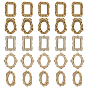 25Pcs 5 Styles Resin Photo Frames, for Pictures Embossed Photo Props Wall Decor Accessories