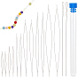 Jewelry Tool Kits, including 24Pcs 6 Styles High Carbon Steel Big Eye Beading Needles, 4Pcs Long Straight Sewing Embroidery Threads and 1Pc Tube Plastic Bead Containers