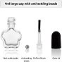 DIY Kits, with Transparent Glass Nail Polish Empty Bottles, Mini Transparent Plastic Funnel Hoppers, Disposable Plastic Transfer Pipettes and 304 Stainless Steel Beads