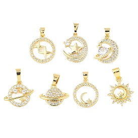 Латунные микро проложить кубического циркония подвески, без кадмия и без свинца, реальный 18 k позолоченный