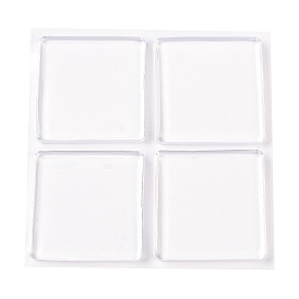 (Defective Closeout Sale)Transparent Silicone Anti-Collision Bumper Guard, Square Adhesive Protector Sticker for Car, Door, Wall, Refrigerator, Furniture, Cabinet