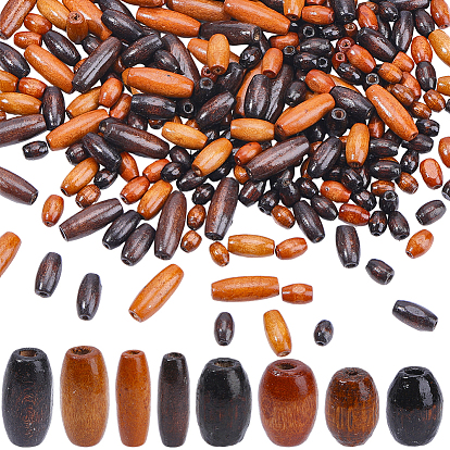 360шт 8 стили деревянные бусины, овальные