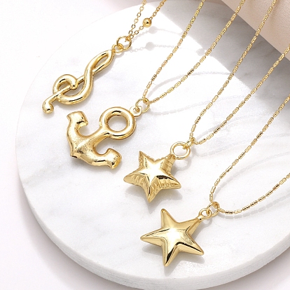 Collares colgantes de latón para mujer