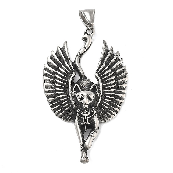 304 из нержавеющей стали большие кулоны, египетская богиня кошка бастет талисман