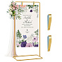 Support de panneau de mariage en fer à hauteur réglable, Chevalets de mariage en verre, rectangle