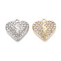 Подвески из сплава и страза, разбитое сердце, без свинца и без кадмия