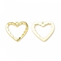 Rack Plating Alloy Heart Open Back Bezel Pendants, For DIY UV Resin, Epoxy Resin, Pressed Flower Jewelry, Cadmium Free & Nickel Free & Lead Free