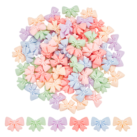 90шт 6 цветные кабошоны из непрозрачной смолы, бантом