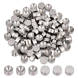 Unicraftale 100 piezas 304 ajustes de diamantes de imitación de acero inoxidable, plano y redondo