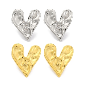 Ионное покрытие сердца (ip) 304 серьги-гвоздики из нержавеющей стали