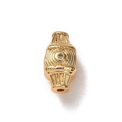 Бусины из латуни и прозрачного кубического циркония, фонарь