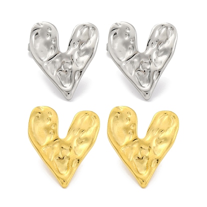 Ионное покрытие сердца (ip) 304 серьги-гвоздики из нержавеющей стали