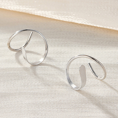 925 серьги из стерлингового серебра с двойным обручем для одиночного пирсинга, спиральные серьги-кольца