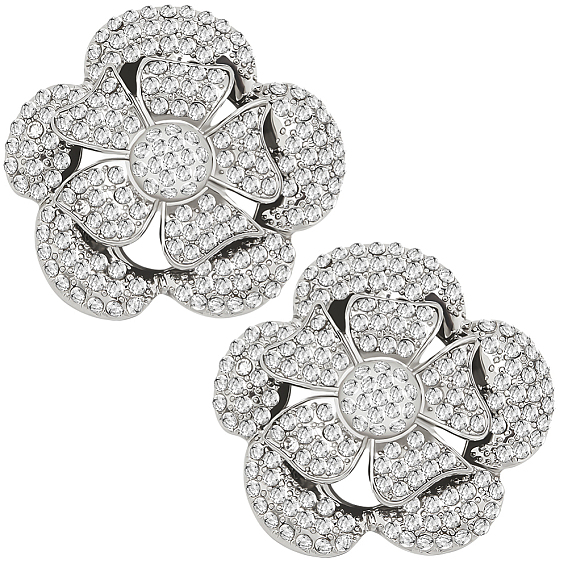 1 пара съемных цветочных украшений для обуви, зажим для пряжки из сплава со стразами