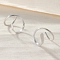 925 серьги из стерлингового серебра с двойным обручем для одиночного пирсинга, спиральные серьги-кольца