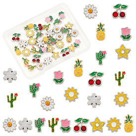 Alloy Enamel Cabochons, Mixed Shapes