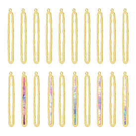 20 большие подвески из сплава с открытой задней панелью, для diy уф смолы, эпоксидная смола, Прессованные цветочные украшения, овальные