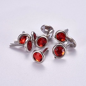 Iron Brads, with Acrylic Rhinestone, For Scrapbooking, Photo Album, DIY Paper Cards Decoration