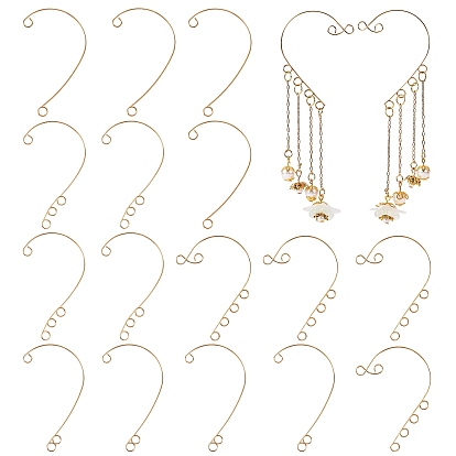 16шт 4 стиль 316 ушные манжеты из нержавеющей стали, альпинистская обертка вокруг сережек без пирсинга, с горизонтальными петлями