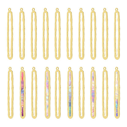 20 большие подвески из сплава с открытой задней панелью, для diy уф смолы, эпоксидная смола, Прессованные цветочные украшения, овальные