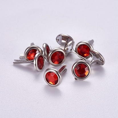 Iron Brads, with Acrylic Rhinestone, For Scrapbooking, Photo Album, DIY Paper Cards Decoration