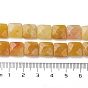 Natural Topaz Jade Beads Strands, Faceted Square