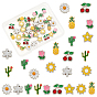 Alloy Enamel Cabochons, Mixed Shapes