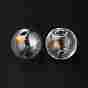 Handmade Two Holes Blown Glass Globe Beads, Round, for DIY Wish Bottle Pendants Glass Beads