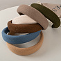Chic Wide Headband with Thick Sponge for Autumn/Winter - Retro Woolen Hair Accessories