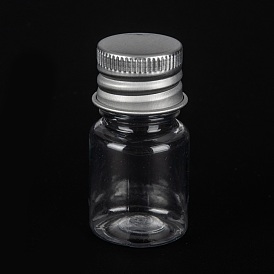 Mini botella de almacenamiento de plástico para mascotas, botella de viaje, para cosméticos, crema, loción, líquido, con tapa de rosca de aluminio