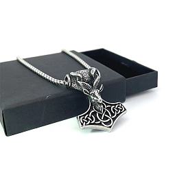 Мужские ожерелья из нержавеющей стали с подвеской в виде головы козла-молота