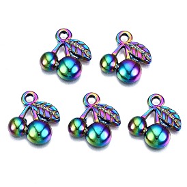 Alloy Charms, Cadmium Free & Nickel Free & Lead Free, Cherry