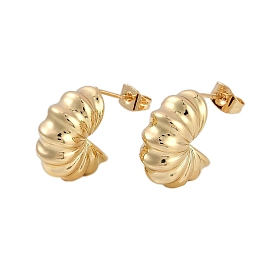 Rack Plating Brass Stud Earrings for Women, Long-Lasting Plated