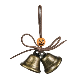 Железный колокольчик подвесные украшения, круглая деревянная бусина и шнур из искусственной замши для украшения стены на двери дома