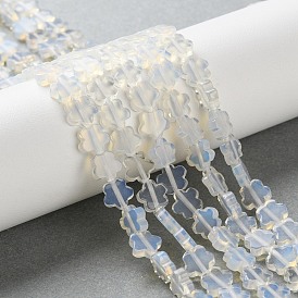 Opalite бисер пряди, цветка сливы