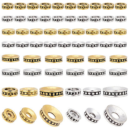 Тибетском стиле сплав Шарики прокладки, плоско-круглые