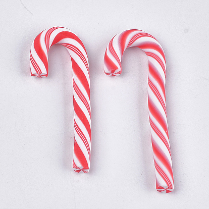 Бусины из полимерной глины , без отверстия , рождественская палочка