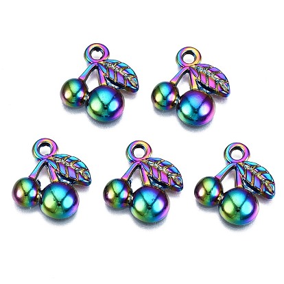 Alloy Charms, Cadmium Free & Nickel Free & Lead Free, Cherry
