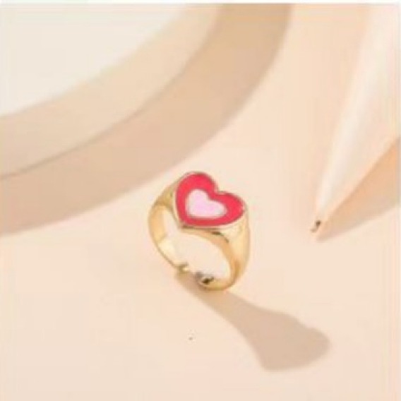 Регулируемые манжеты из цинкового сплава и эмали, сердце