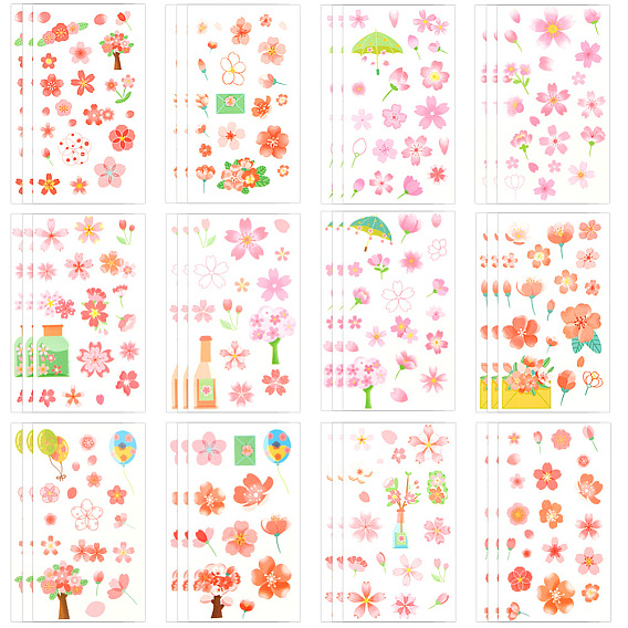 36 шт. 2 стильные водонепроницаемые самоклеящиеся наклейки с картинками из ПВХ, Украшение дневника для фотоальбома своими руками