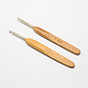 12 Sizes Bamboo Handle Iron Crochet Hooks Needles
