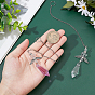 SUPERFINDINGS 2Pcs 2 Colors Faceted Glass Pendant Decorations, Artificial Crystal Suncatchers Prism Hanging Ornament, with Stainless Steel & Alloy Findings, Angel