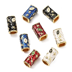 Латунь микропаве прозрачный кубический цирконий европейский бисер, бусины с большим отверстием, с эмалью, стойки покрытие, без кадмия и без свинца, долговечный