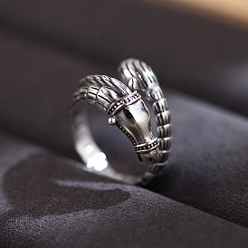 Brass Cuff Open Rings, Sea Horse